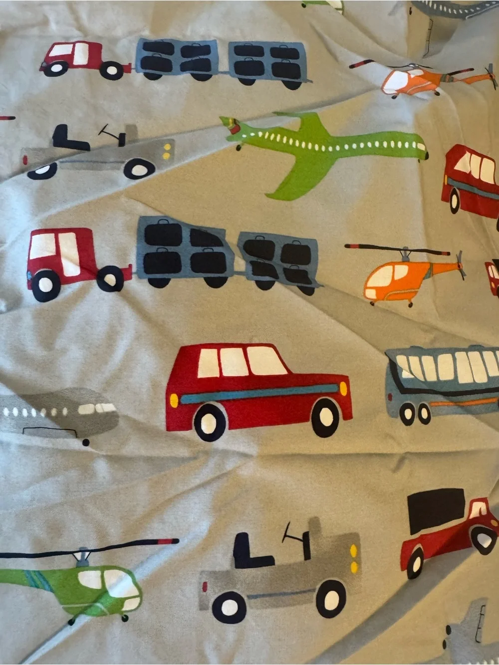 Pottery Barn Kids Brody Twin Duvet cars/trucks/buses/planes with Sham